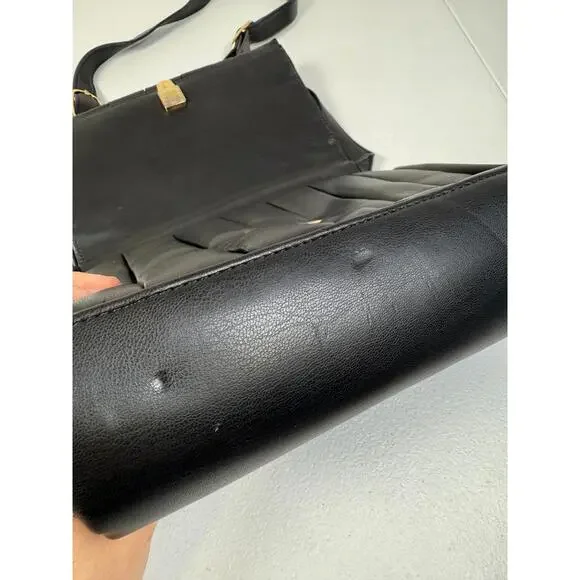 THEMOIRè Black Feronia Crossbody Bag with Hardware Tarnishing and Surface Dents - Picture 14 of 15